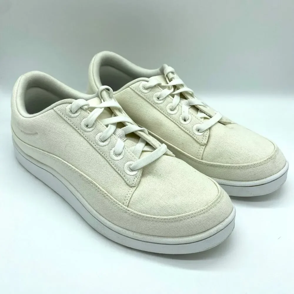 Allbirds Canvas Pacers Sneakers in Natural White Blizzard Sole Women's size 10
